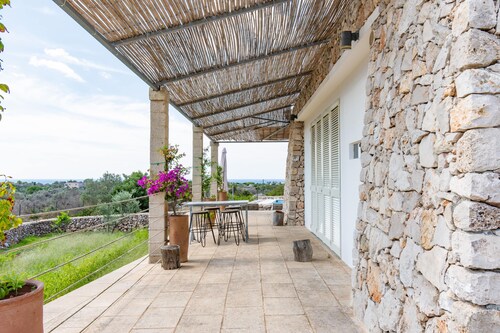 Hilly Trullo with Sea View