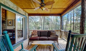 Property grounds - High Pond Cottage in Lake Osseroga | 2 Screened Porches, Stone Patio w Fireplace (Highlands)