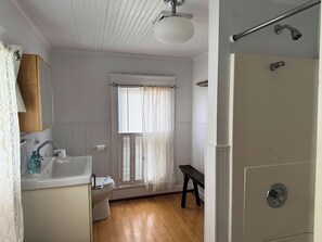 Combined shower/tub