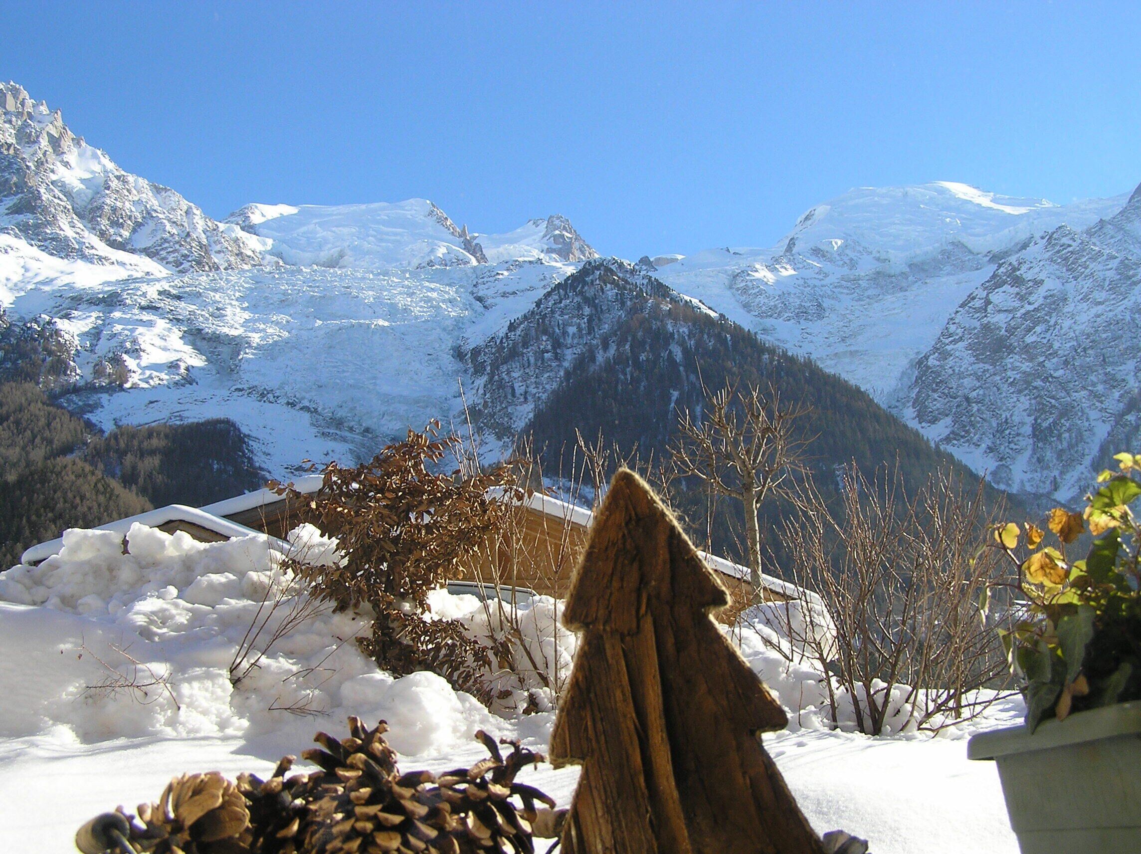 vue hivernale sur glacier des Bosssons