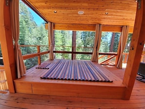 Terrace/patio - “Bearadise” A/C- HotTub- Decks-Shuffleboard- peaceful and serene. (IVGID)