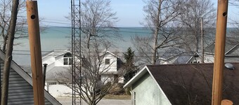 Lake Erie Get-A-Way/Log Cabin-view of lake and woods