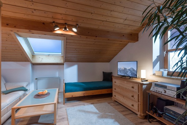 2-Zimmer-Ferienwohnung, 52qm, 1 Schlafzimmer, Balkon-Das Wohnzimmer