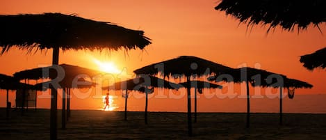 Beach nearby, sun-loungers