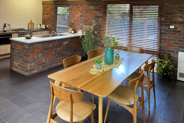 The kitchen is well appointed for those wishing to cook.