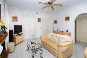 LED TV, fireplace