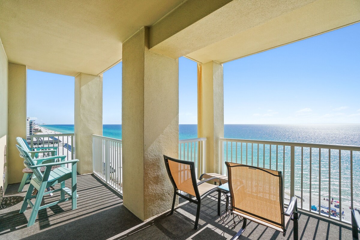 Grand Panama 1-1109 - Beachfront, Pet Friendly, Gulf Front Pool, Free Golf Daily