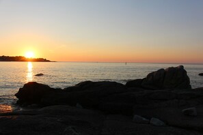 Vue sur la plage ou l’océan