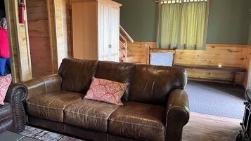 TV, fireplace, DVD player, music library