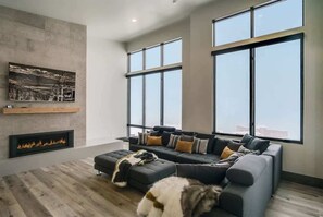 TV, fireplace, video games, offices