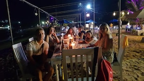 Beach nearby, white sand, beach shuttle