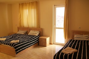 Desk, soundproofing, iron/ironing board, rollaway beds