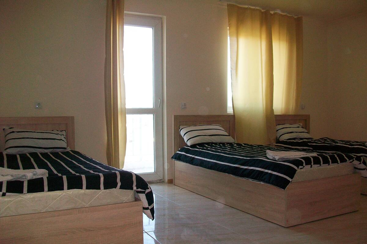 Desk, soundproofing, iron/ironing board, rollaway beds