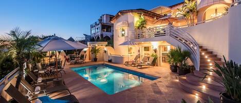 Outdoor pool, a heated pool