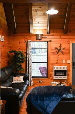 Televisión y chimenea 