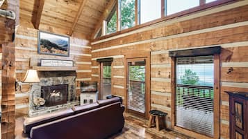 TV, fireplace, DVD player, video library