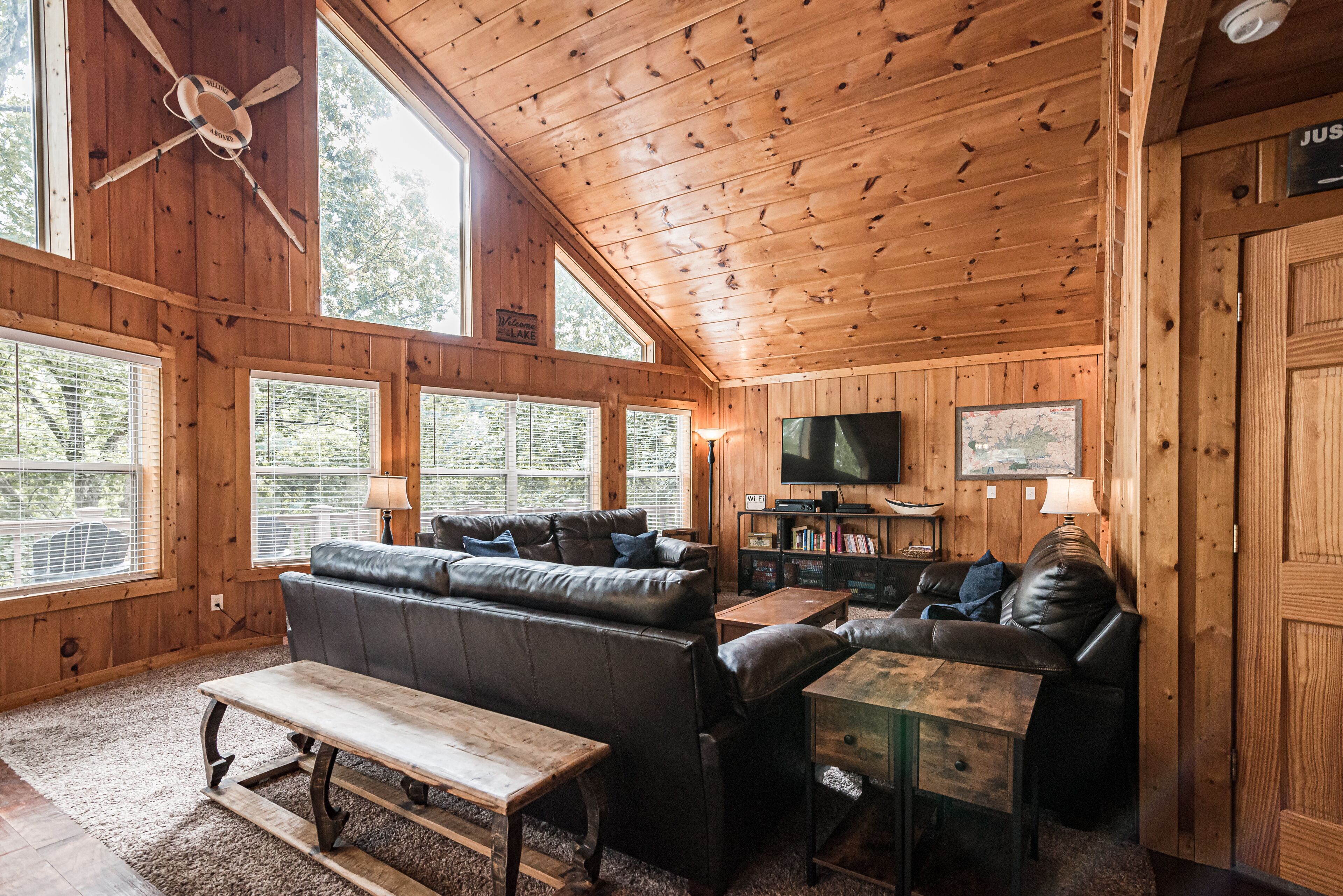 Smart TV, DVD player, books, video library