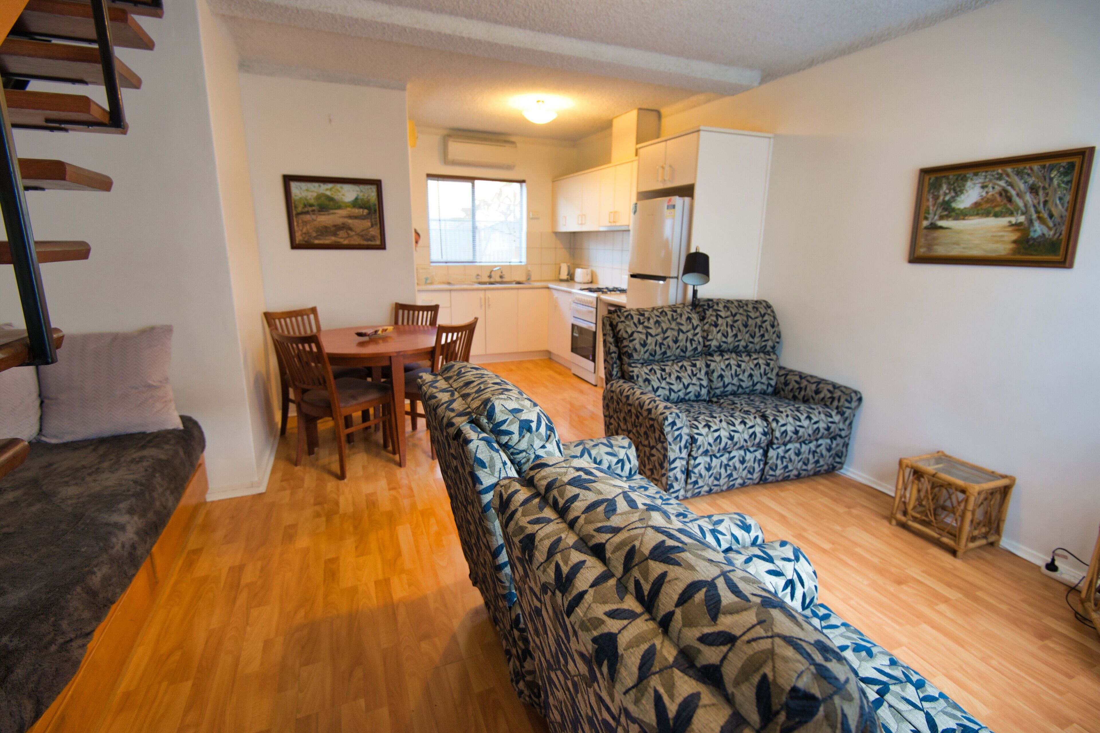 TV, DVD player, books, video library