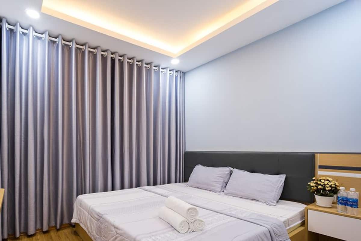 Deluxe appartement, 3 slaapkamers, uitzicht op zee, aan het strand | Gratis wifi