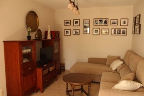 TV, DVD player, stereo