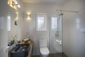 Douche, sèche-cheveux