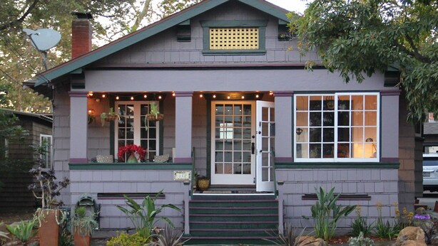 A house with a front porch, a door, and a window. - Fabulous Downtown Living, 1 BR/1 BA  (Santa Barbara)