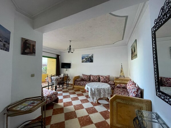 Family Apartment | Living area | Flat-screen TV - Maison De Vacances (Tangier)