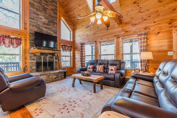 TV, fireplace, DVD player