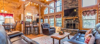 Custom Built Cabin with Sauna, Hot Tub & Wrap Around Porch, Pet Friendly 3BR 3BA