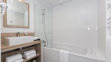 Hair dryer, towels