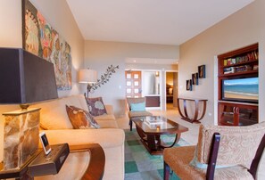 TV, DVD player, stereo