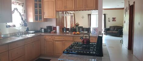 Fridge, microwave, coffee/tea maker