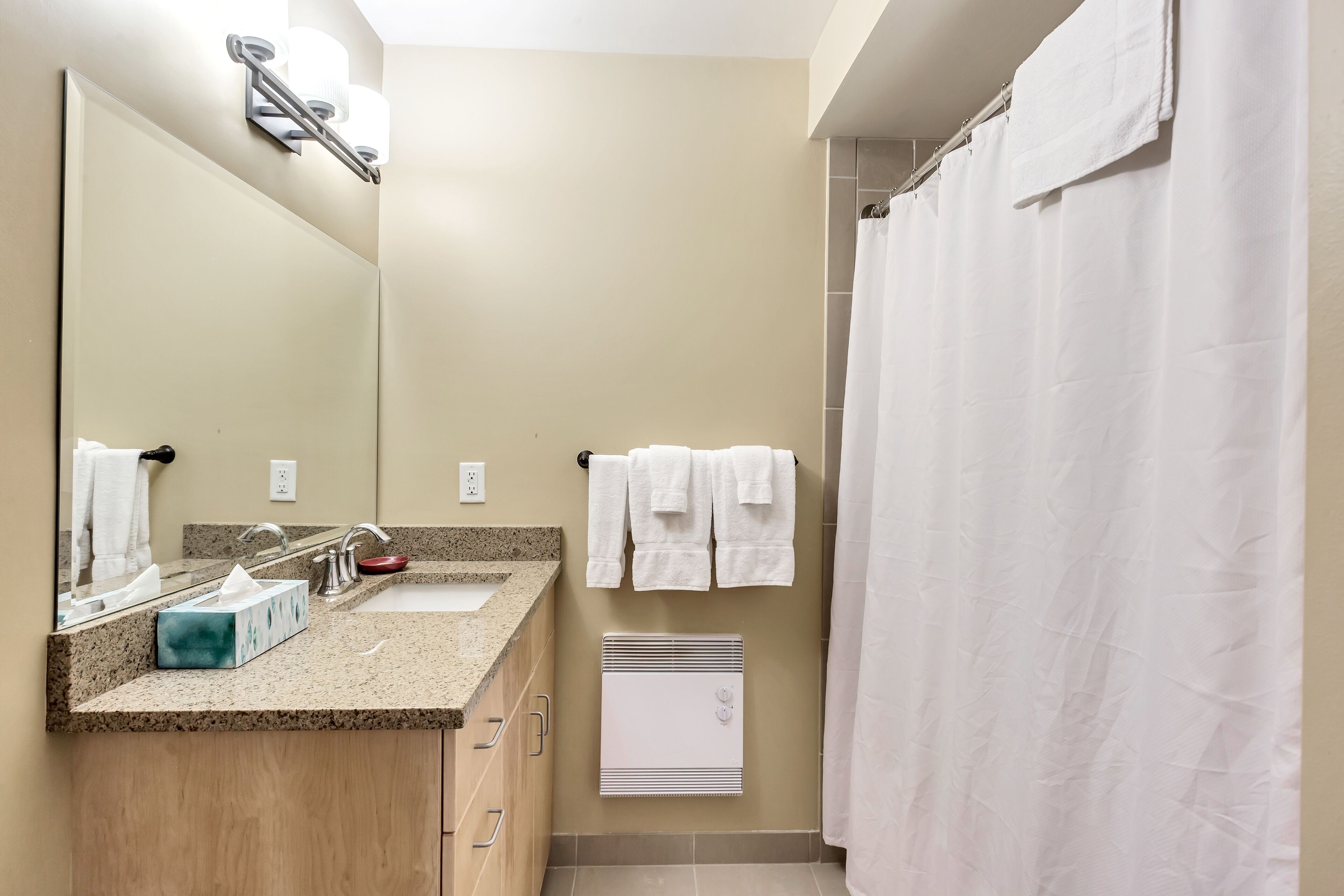 Hair dryer, towels