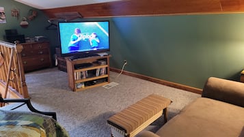 Smart TV, video games, DVD player, books