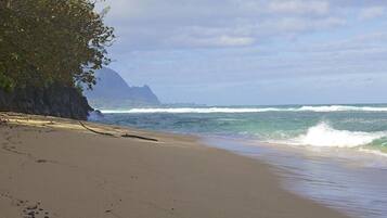 Sun-loungers, beach towels