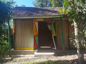 Chambre Triple, plusieurs lits, vue jardin