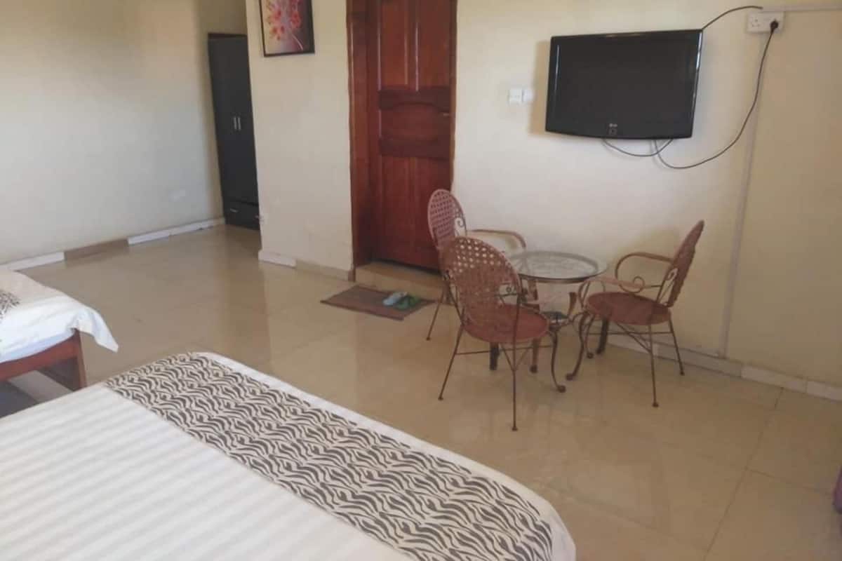 Premium bedding, desk, free WiFi, bed sheets