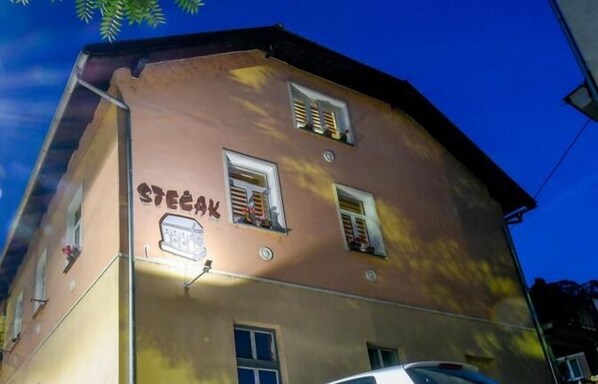 Front of property – evening/night
