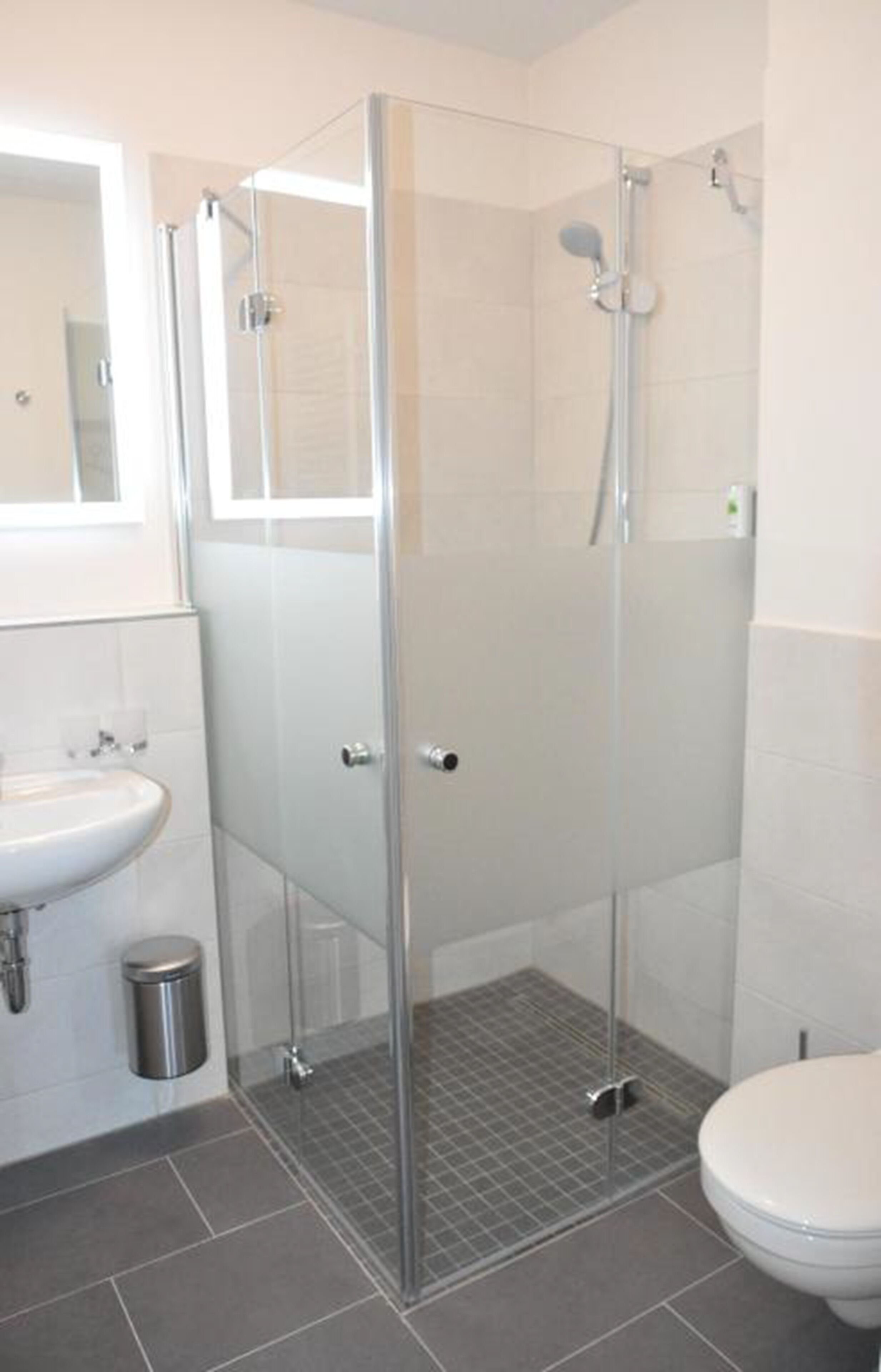 double room | bathroom | shower, hair dryer, towels, soap