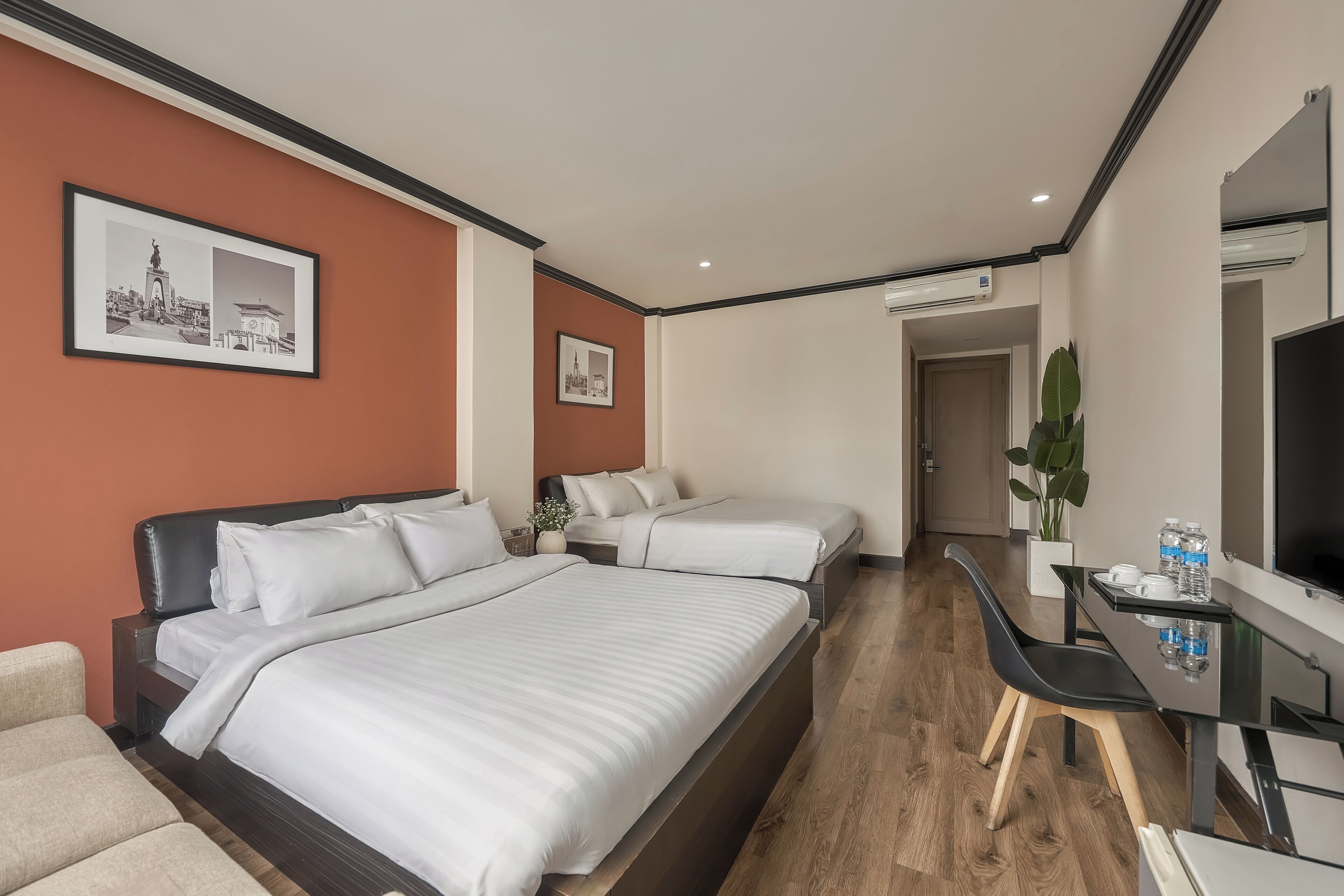 Family Room, City View | Minibar, in-room safe, desk, blackout curtains