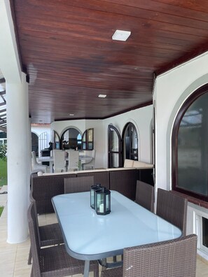 Outdoor dining - Super Villa  for Vacation Group (Sosua)