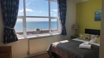 Blackout curtains, iron/ironing board, free cots/infant beds