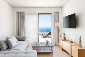 Room, Private Pool, Sea View (Connecting) | View from room - Messinian Icon (Kalamata)