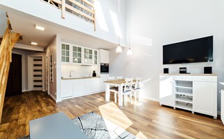 公寓 (Mysliwska 1E/05) | 私人简易厨房 | 冰箱、炉灶、电热水壶、厨具/餐具