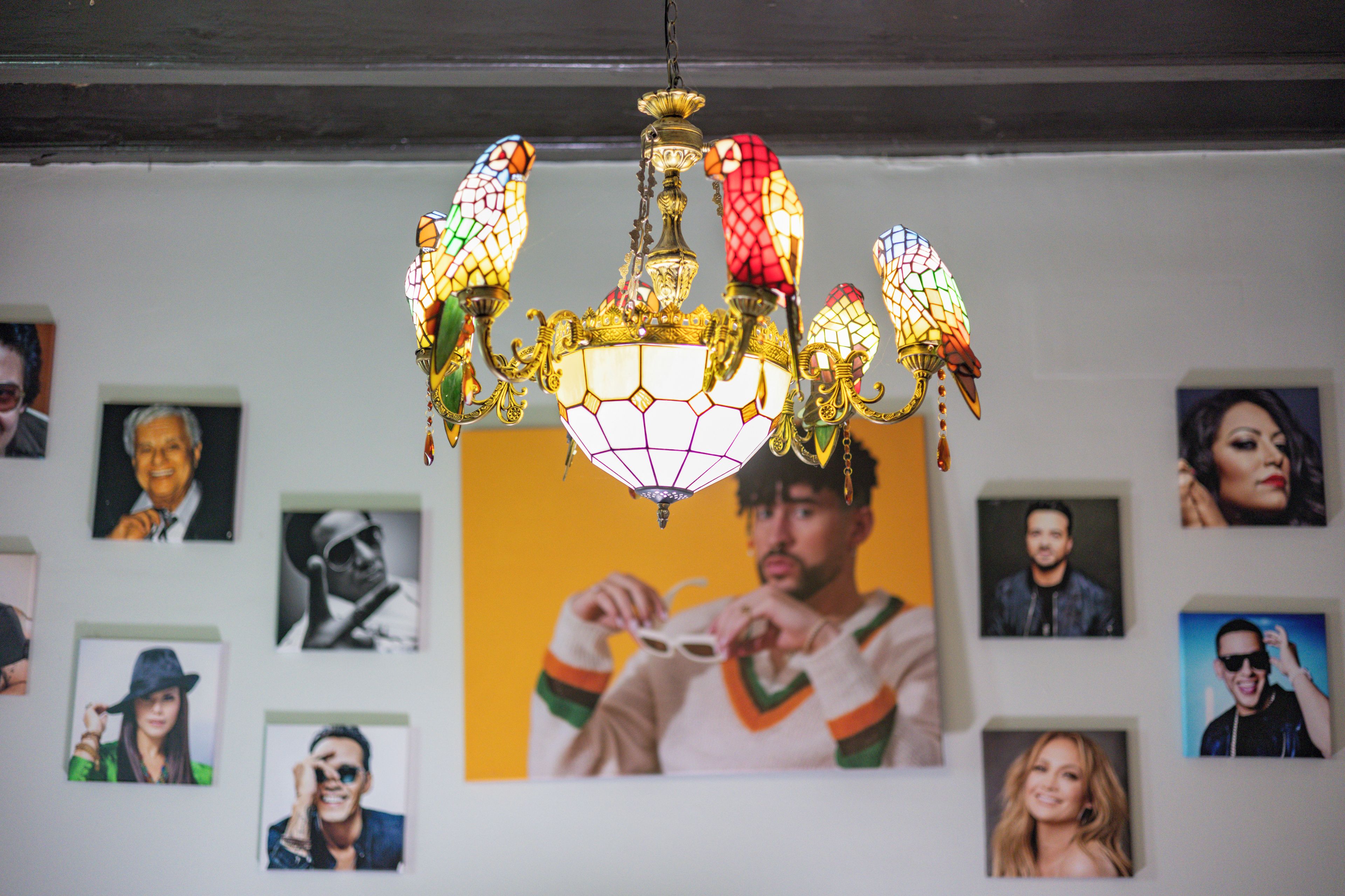A chandelier with multiple light fixtures.