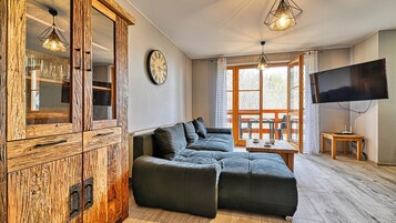 公寓 (Mysliwska 54/2) | 起居区 | 平板电视、DVD 播放器