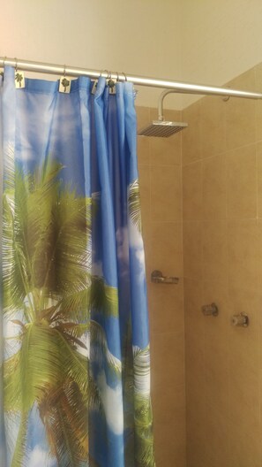 Hair dryer, towels, toilet paper