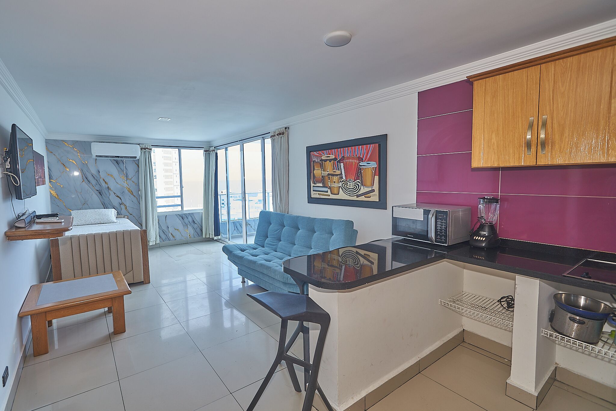 家庭公寓, 阳台, 海洋景观 | 特色装修、特色家居、免费 WiFi