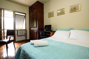 Blackout curtains, iron/ironing board, free WiFi, bed sheets
