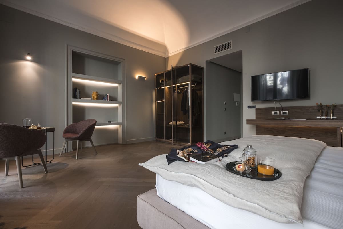 Suite Studio Deluxe, vue ville | Literie de qualité supérieure, couette en duvet d'oie